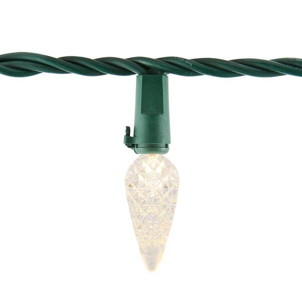 Home Accents Holiday 150 Count Warm White Faceted C6 LED Lights