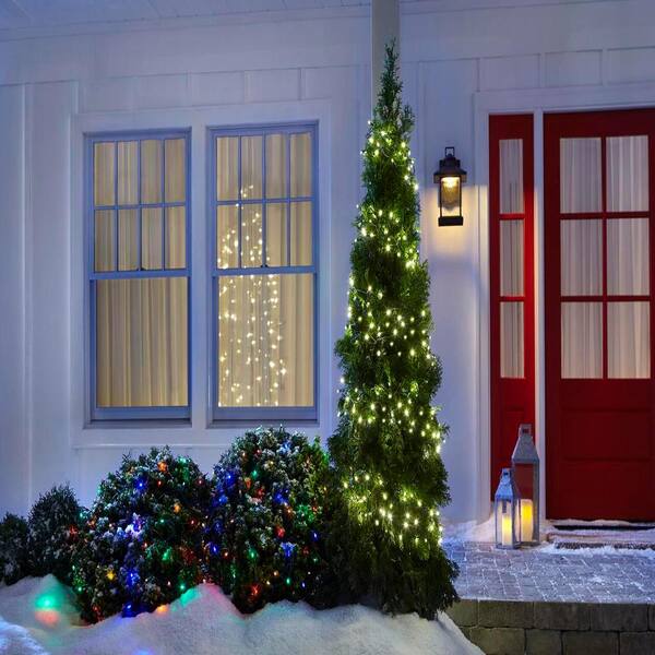 Home Accents Holiday 150 Count Warm White Ribbon Concave LED Net Lights