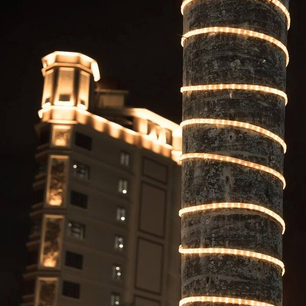 Wintergreen Lighting 150 Ft. 1800-Light Warm White Christmas LED Rope Light Kit