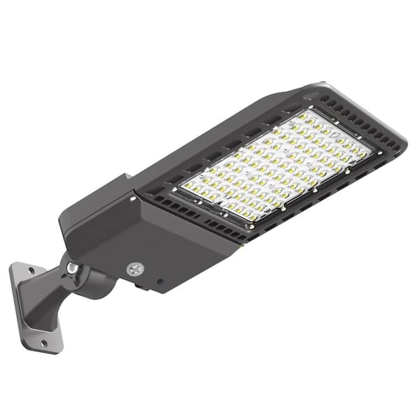 WYZM 1500- Watt Equivalent 300-Watt Integrated LED Bronze Parking Lot Area Light 5000k Daylight Arm Mount IP65