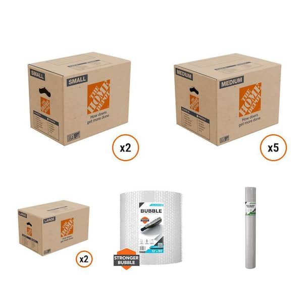 16 in. Box (2-Count) 20 in. Box (5-Count) 26 in. Box (2-Count) with Bubble Cushion and Paper