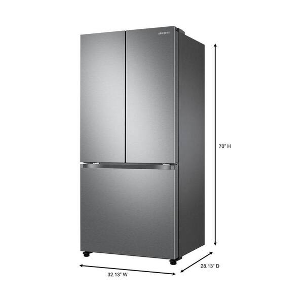Samsung 17.5 Cu. Ft. Counter Depth 3-Door French Door Smart Refrigerator In Stainless Steel
