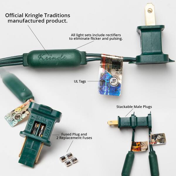 Kringle Traditions 17 Ft. 50-Light Green 5 Mm LED Mini Light Set