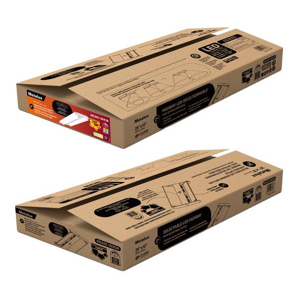 Metalux 2 Ft. 400-Watt Equivalent LED Highbay With Adjustable Optics Selectable 18K/21K/24K Lumens And 3500/4000/5000 Sel CCT