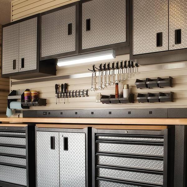 Commercial Electric 2 Ft LED Garage Workshop Ceiling Strip Light Fixture Shop Light Hardwire 1800 Lumens 4000K Bright White