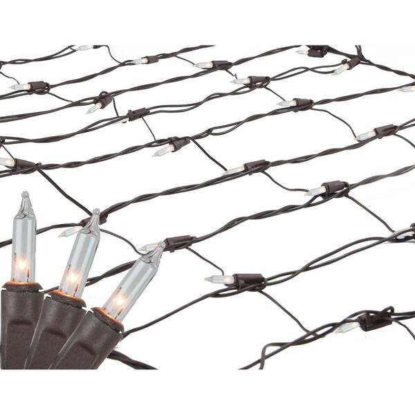 Northlight 2 Ft. X 8 Ft. Clear Mini Net Style Tree Trunk Wrap Christmas Lights With Brown Wire