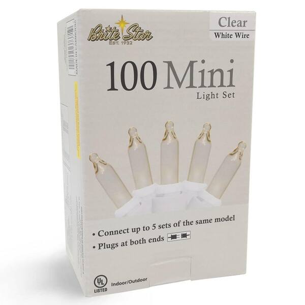 Unbranded 21.2 Ft. 100-Count Incandescent Clear Christmas String To String Mini Lights