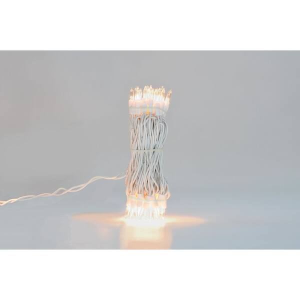 Unbranded 21.2 Ft. 100-Count Incandescent Clear Christmas String To String Mini Lights
