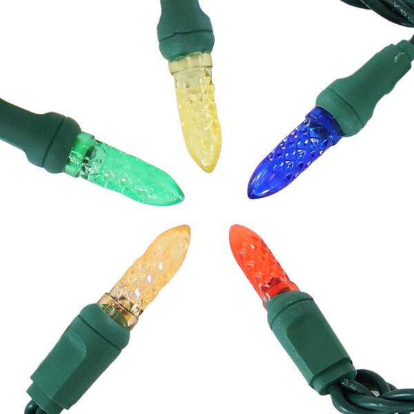 Sunnydaze 21 Ft. 70-Count Holiday Decor Multi M6 Faceted LED String Lights