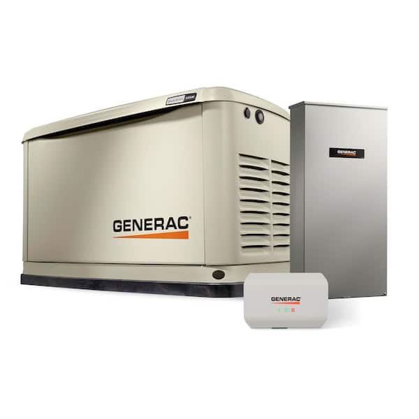 Generac 22 000 Watt Dual Fuel Standby Generator with Smart Home Monitoring 200-AMP Transfer Switch and HVAC Energy Manager