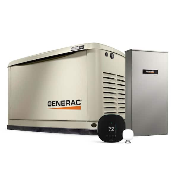 22000-Watt Dual Fuel Standby Generator with 200-AMP Transfer Switch and Smart Thermostat with Air Quality Monitor