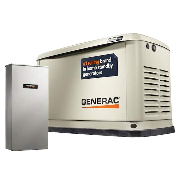 Generac 24 000 Watt - Dual Fuel Air- Cooled Whole House Home Standby Generator Smart Home Monitoring & 200-AMP Transfer Switch