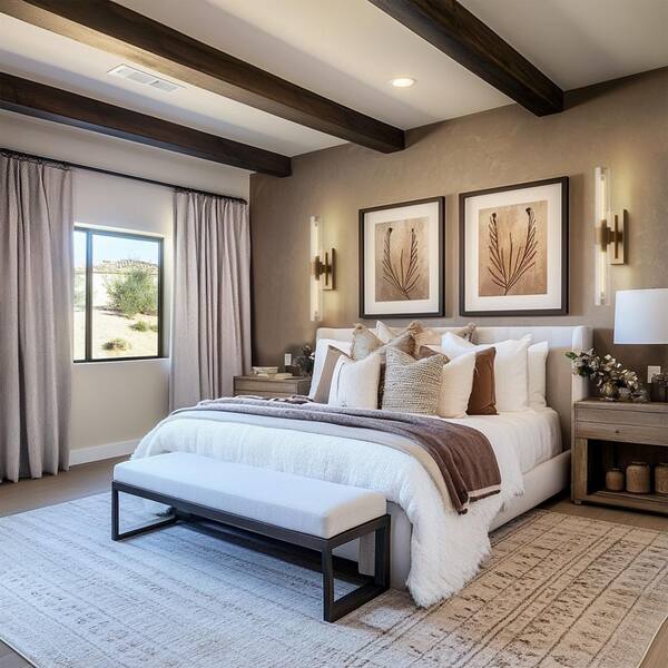 YUYI 24.8 In. 2-Light Antique Gold Wall Sconce Vanity Light Modern Wall Light For Living Room Bathroom Bedroom (Set Of 2)