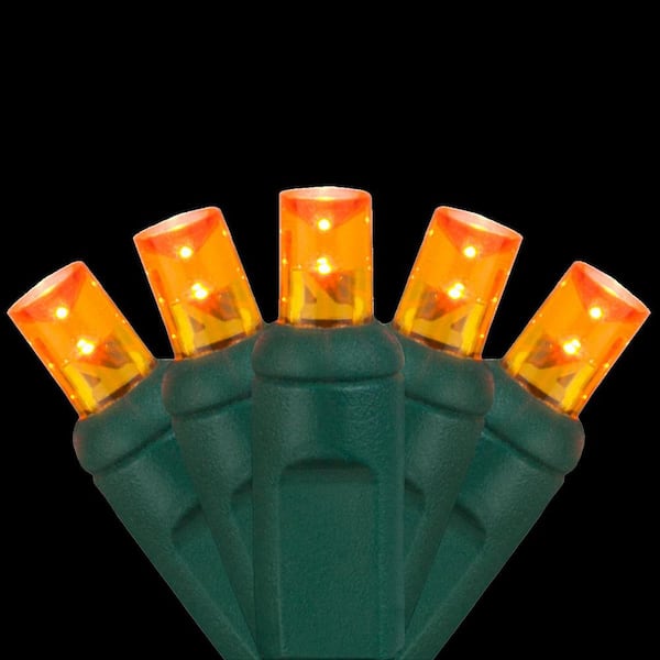 Wintergreen Lighting 24 ft. 70-Light Orange 5 mm LED Mini Light Set