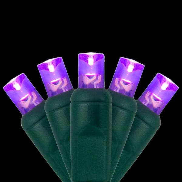 Wintergreen Lighting 24 ft. 70-Light Purple 5 mm LED Mini Light Set