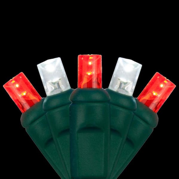 Wintergreen Lighting 24 ft. 70-Light Red and Cool White 5 mm LED Mini Light Set