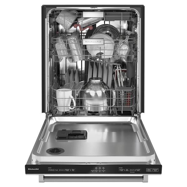 KitchenAid 24 In. PrintShield Stainless Steel Top Control Built-In Tall Tub Dishwasher With Stainless Steel Tub 44 DBA