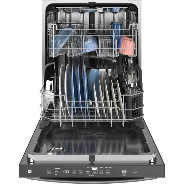 GE 24 In. Top Control Built-In Tall Tub Dishwasher In Fingerprint Resistant Stainless With Dry Boost 3rd Rack And 47dBA