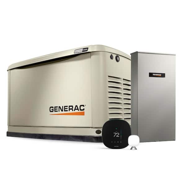 24000-Watt Dual Fuel Standby Generator with Smart Home Monitoring 200-AMP Transfer Switch and Smart Thermostat