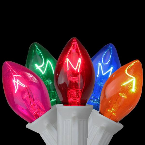 Northlight 25-Count Multi-Color C7 Christmas Lights 24 Ft. White Wire