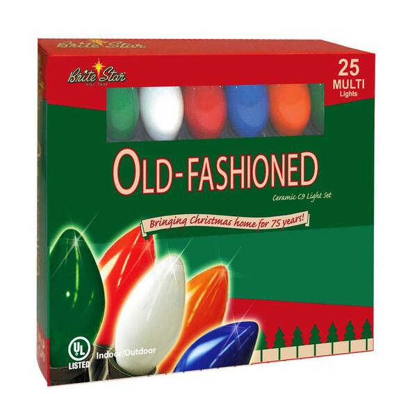 Brite Star 25 Ft. 25-Count Multi Christmas C9 Incandescent String Lights