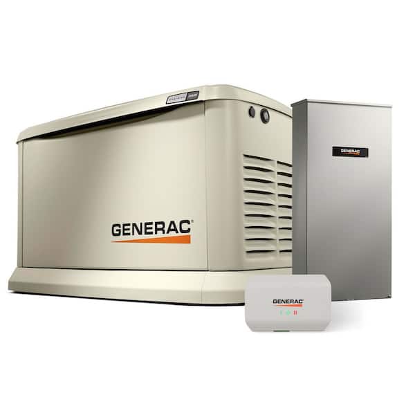 Generac 26 000 Watt Dual Fuel Whole House Generator with Smart Home Monitoring 200-AMP Transfer Switch and HVAC Energy Manager