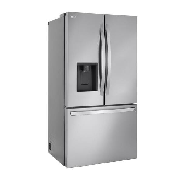 LG 26 Cu. Ft. Smart Counter-Depth MAX French Door Refrigerator With Dual Ice Makers In PrintProof Stainless Steel