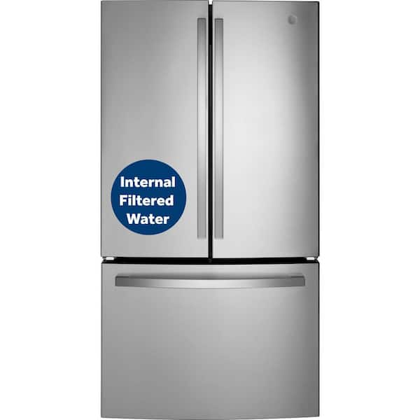 GE 27 cu. ft. French Door Refrigerator in Fingerprint Resistant Stainless with Internal Dispenser ENERGY STAR