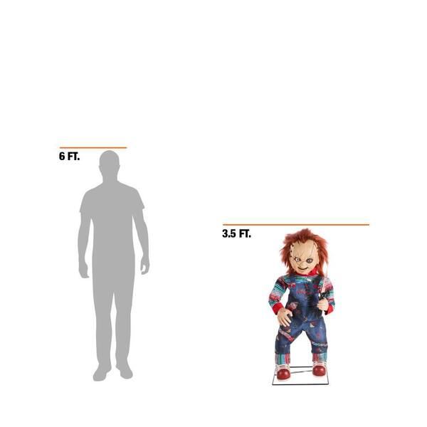 Universal 3.5 Ft. Animated LED Scarred Chucky Doll H38