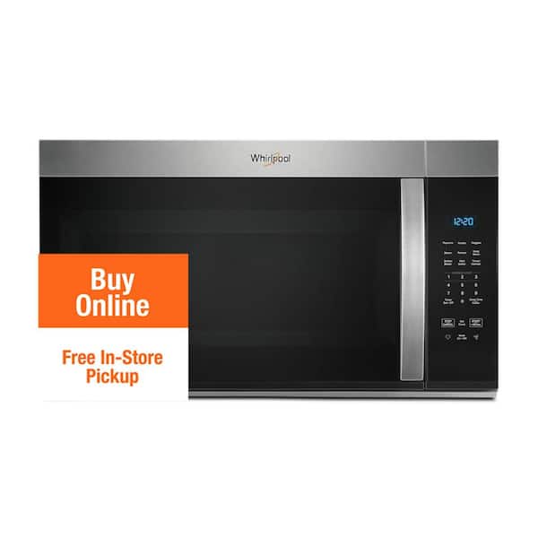 Whirlpool 30 in. 1.7 cu. ft. Over-the-Range Microwave in Stainless Steel Finish with Express Cooking Buttons Whirlpool 30 in. 1.7 cu. ft. Over-the-Range Microwave in Stainless Steel Finish with Express Cooking Buttons