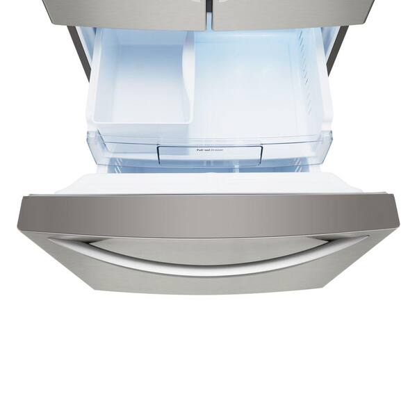 LG 30 In. W 22 Cu. Ft. French Door Refrigerator With Ice Maker In Stainless Steel