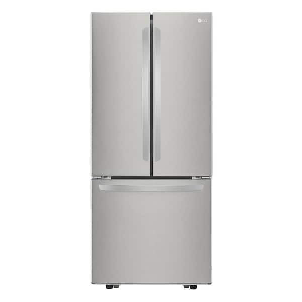 LG 30 in. W 22 cu. ft. French Door Refrigerator with Ice Maker in Stainless Steel