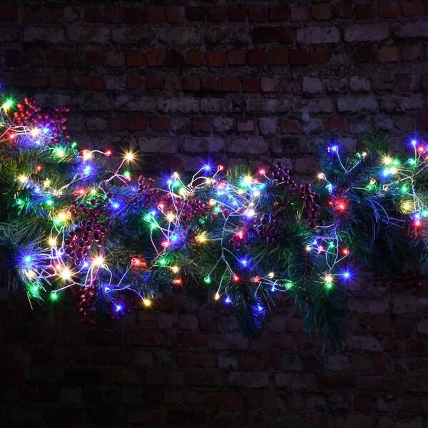 LUMABASE 300-Lights LED Multi-Color Electric Firecracker Fairy String Lights