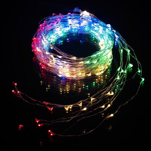 LUMABASE 300-Lights LED Multi-Color Electric Multi-Strand Fairy String Lights