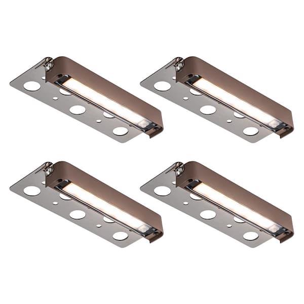 C Cattleya 300 Lumens Low Voltage 5CCT Color Changing Integrated LED Hardwired Bronze Lanscape Step Stair Light (4-Pack)