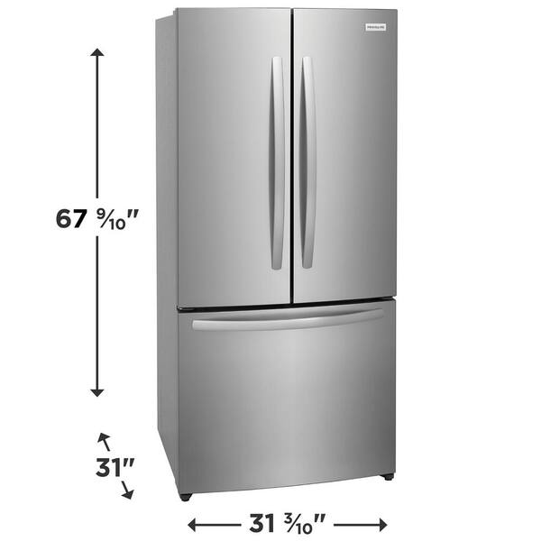 Frigidaire 31.5 In. 18 Cu. Ft. Counter Depth French Door Refrigerator In Fingerprint-Resistant Stainless Look