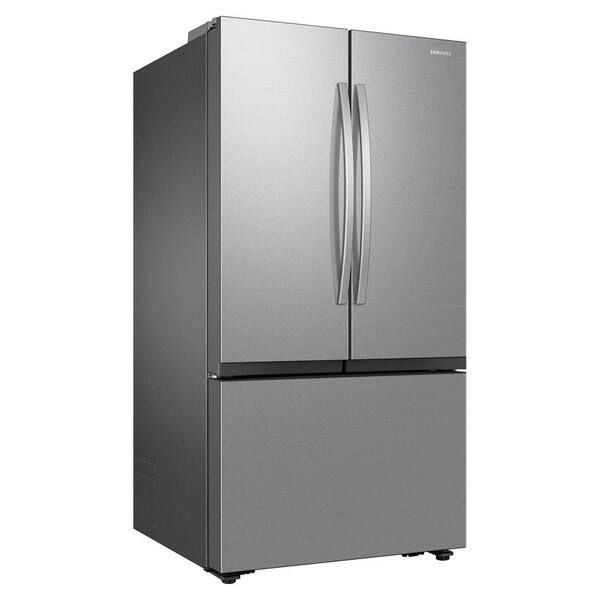 Samsung 32 Cu. Ft. Mega Capacity Standard Depth 3-Door French Door Refrigerator In Stainless Steel With Dual Auto Ice Maker