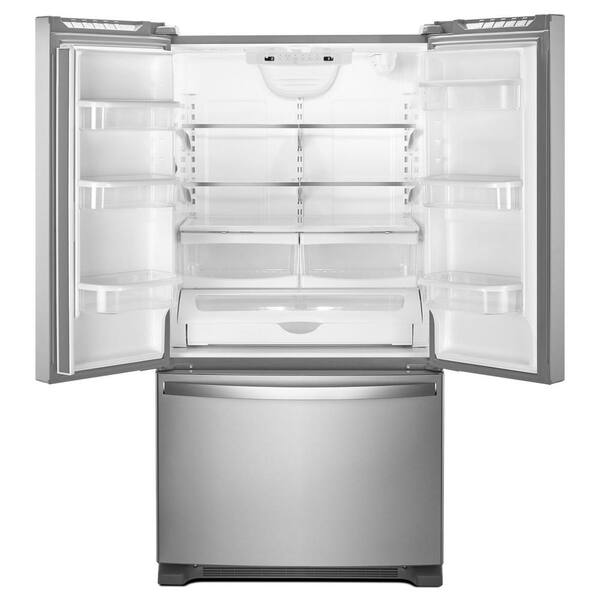 Whirlpool 33 In. 22 Cu. Ft. Standard Depth French Door Refrigerator In Fingerprint Resistant Stainless Steel