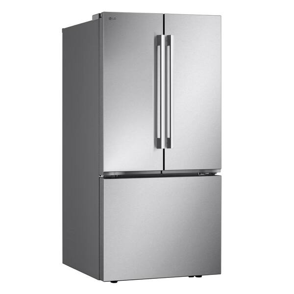 LG 33 In. W 25 Cu. Ft. SMART Standard Depth French Door Refrigerator In Print Proof Stainless Steel