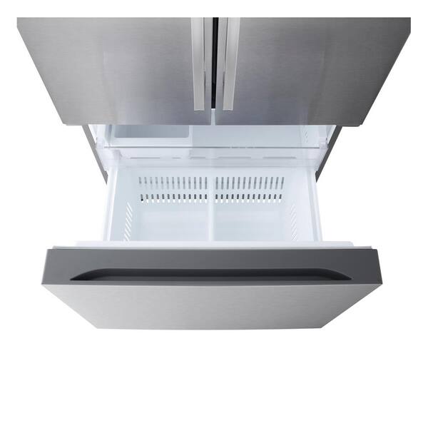 LG 33 In. W 25 Cu. Ft. SMART Standard Depth French Door Refrigerator In Print Proof Stainless Steel