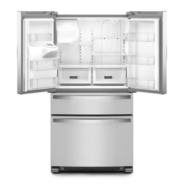 Whirlpool 36 In. 24.5 Cu. Ft. Standard Depth French Door Refrigerator In Fingerprint Resistant Stainless Steel
