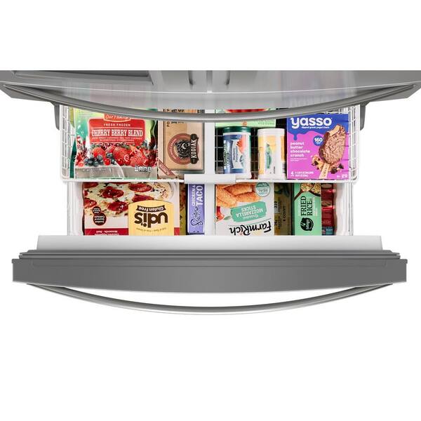 Whirlpool 36 In. 24.5 Cu. Ft. Standard Depth French Door Refrigerator In Fingerprint Resistant Stainless Steel