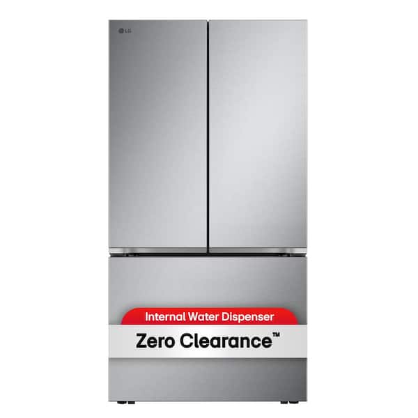 LG 36 in. 25 cu. ft. Counter-Depth MAX with Zero Clearance 3-Door French Door Refrigerator with Thin Door Design