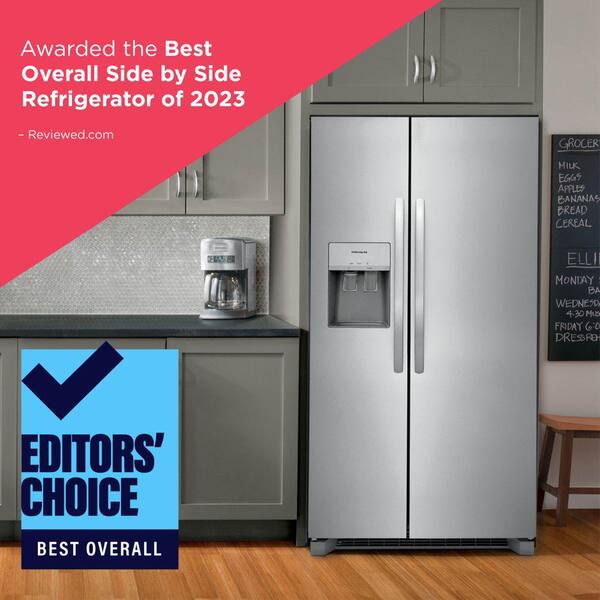 Frigidaire 36 In. 26 Cu. Ft. Standard Depth Side By Side Refrigerator In Stainless Steel