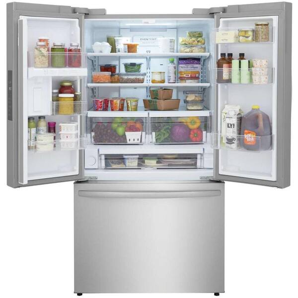 Frigidaire 36 In 29 Cu. Ft. Standard Depth French Door Refrigerator In Smudge-Proof Stainless Steel With Internal Water Dispenser