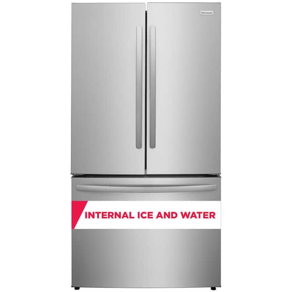 Frigidaire 36 in 29 cu. ft. Standard Depth French Door Refrigerator in Smudge-Proof Stainless Steel with Internal Water Dispenser