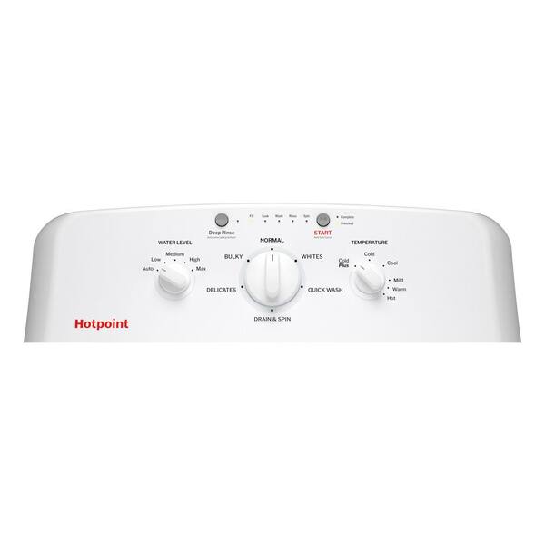 Hotpoint 4.0 Cu.ft. Top Load Washer In White With Cold Plus And Water Level Control