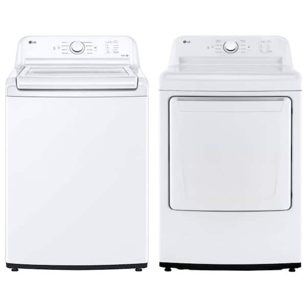 LG 4.1 cu. ft. White Top Load Washer and 7.3 Cu.Ft. White Vented Electric Dryer Set