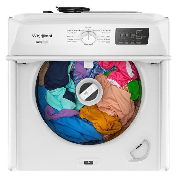 Whirlpool 4.3 Cu. Ft. Top Load Washer In White With 2-in-1 Removable Agitator And Soft Close Glass Lid