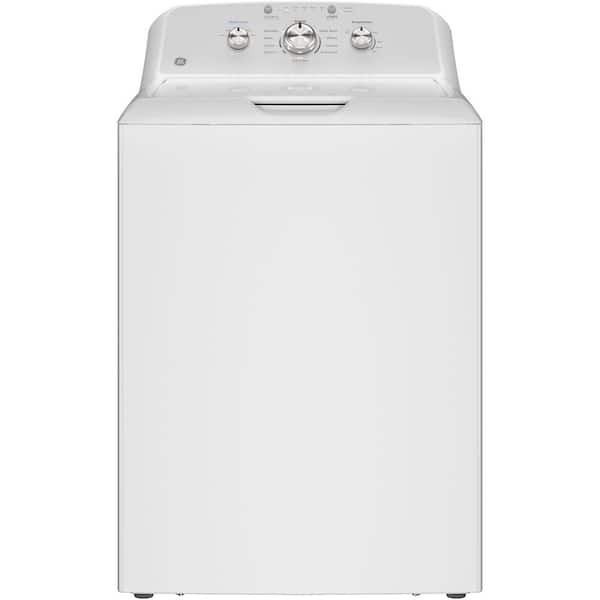 GE 4.3 cu. ft. Top Load Washer in White with Dual Action Agitator and Cold Plus Sanitize with Oxi